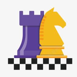 彩色国际象棋素材
