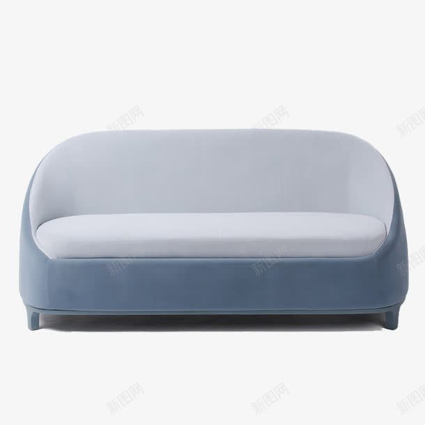 长沙发png免抠素材_新图网 https://ixintu.com 产品实物 家具 淡蓝色 长椅