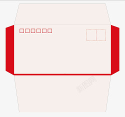 纸袋设计图素材红色简洁信封高清图片