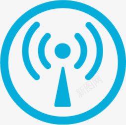 WiFi路由器地铁车站的蓝色图标图标