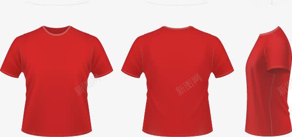 简单红色T恤png免抠素材_新图网 https://ixintu.com 半袖 夏季服装 文化衫 白色红色 白色衬衫 立体 红色 红色衬衫 衣服