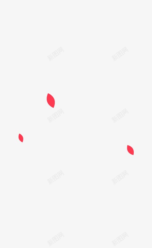 红色树叶png免抠素材_新图网 https://ixintu.com 椭圆 漂浮素材 装饰 零散