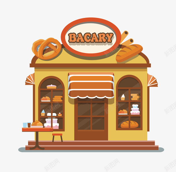 卡通bacary商铺png免抠素材_新图网 https://ixintu.com bacary 卡通商店 商场 商店 商店png 商铺 商铺png 商铺扁平 扁平化商铺 点心商铺 矢量商铺