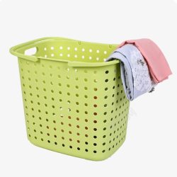 折叠式洗衣篮绿色脏衣篮洗衣篮脏衣服收纳筐高清图片