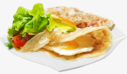 生菜饼早餐杂粮鸡蛋煎饼高清图片