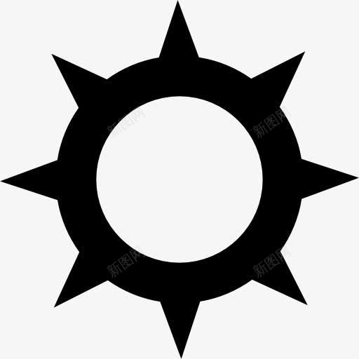 太阳的轮廓峰值在边缘图标png_新图网 https://ixintu.com 太阳变 太阳尖峰 自然 阳光 阳光的轮廓