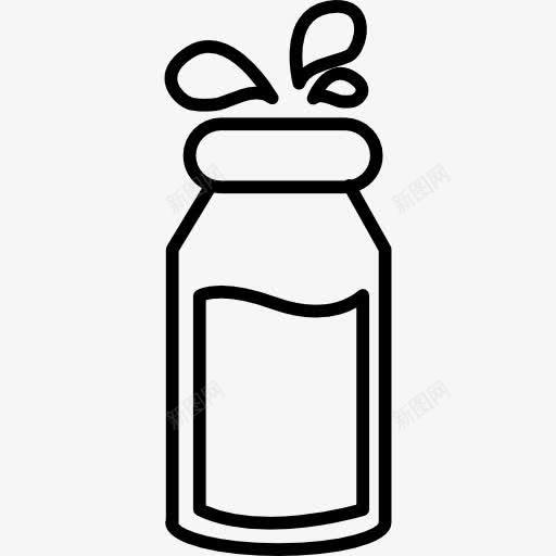瓶牛奶滴图标png_新图网 https://ixintu.com 滴奶罐 牛奶瓶 瓶 食品
