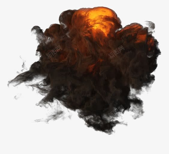 黑色烟雾图标png_新图网 https://ixintu.com 创意 弥漫 烟雾装饰 爆炸 设计感 黑烟