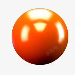 橙色彩球3D立体橙色彩球矢量图高清图片