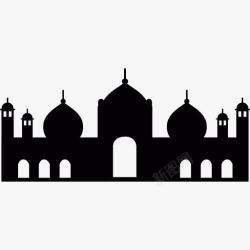 巴德夏希清真寺图标高清图片