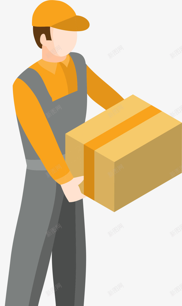 618购物节送货的男人png免抠素材_新图网 https://ixintu.com 618购物节 上门回收 快递员 抱着纸箱 拿着纸箱 送货上门 送货的男人
