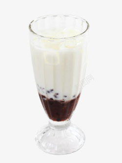 牛奶冰沙美味的鲜奶红豆冰高清图片