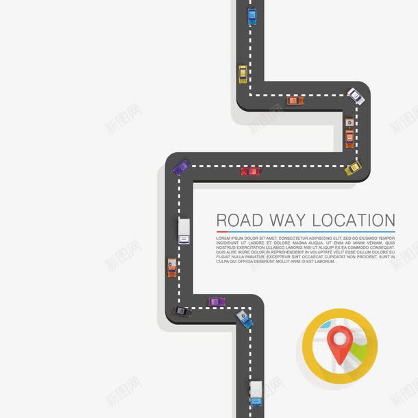 车道图矢量图ai免抠素材_新图网 https://ixintu.com 比赛专用 汽车 矢量图 箭头 赛道 车道 道路