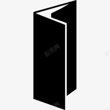 小册子的黑色在三倍图标图标