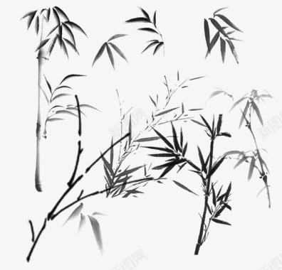 竹子素描竹子图标竹子竹叶图标