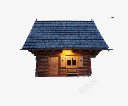 中世纪唯美小灯房屋素材