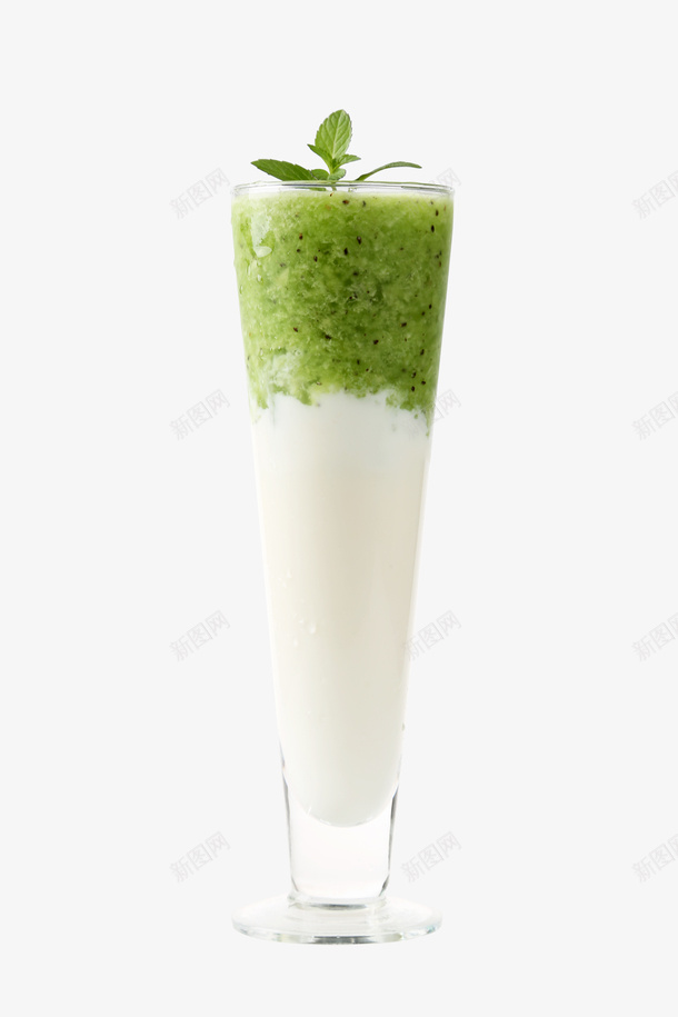 美味的奇异果酸奶png免抠素材_新图网 https://ixintu.com 产品实物 夏日 奇异果 猕猴桃 玻璃杯 绿色薄荷 装饰 饮品