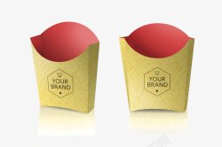 快餐盒包装可换logo的薯条包装高清图片