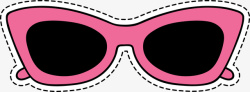 儿童粉红色墨镜装饰素材