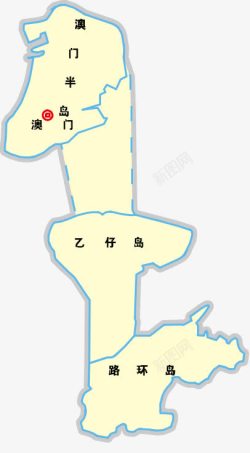 ppt澳门地图素材