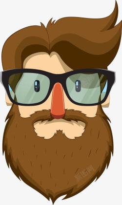 眼镜素材图戴眼镜的胡子男子高清图片