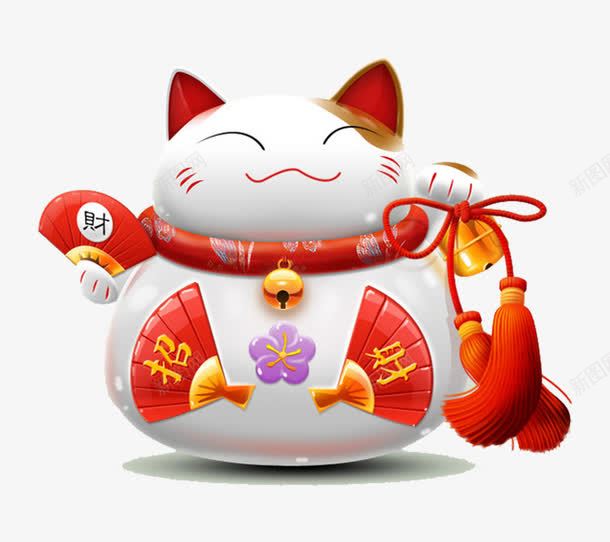 三维立体招财猫图png免抠素材_新图网 https://ixintu.com 3D 三维 动物 卡通 招财猫 白色 立体 精美