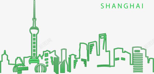 绿色霓虹上海东方明珠png免抠素材_新图网 https://ixintu.com 上海 上海天际线 东方明珠 城市现代上海 建筑 绿色 霓虹