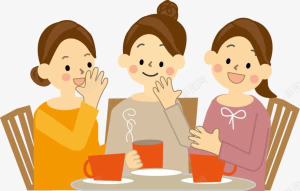 三个女人聚会png免抠素材_新图网 https://ixintu.com 三个女人一台戏 卡通人物 同事聚会 喝咖啡 喝茶 早安咖啡 聚会