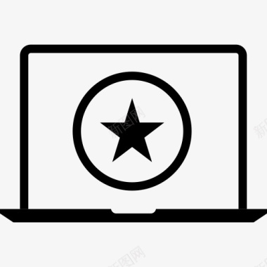 最喜欢的笔记本电脑标志特殊明星图标图标