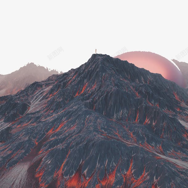 马上要喷发的火山png免抠素材_新图网 https://ixintu.com 喷发的火山 山 火山素材