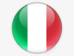 意大利圆形国旗素材
