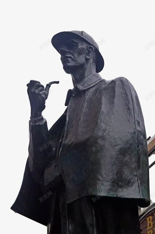 伦敦福尔摩斯铜像png免抠素材_新图网 https://ixintu.com 伦敦 帅气 悬疑 福尔摩斯 铜像