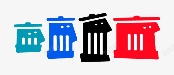 垃圾桶系列5图标图标