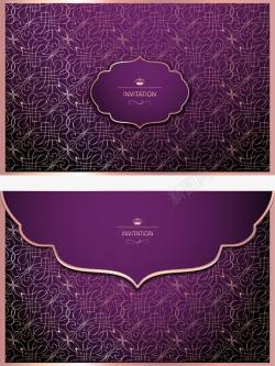 紫色花纹VIP卡素材