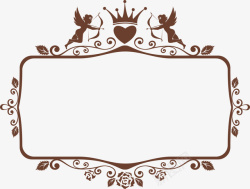 皇冠纹理褐色皇冠框架高清图片