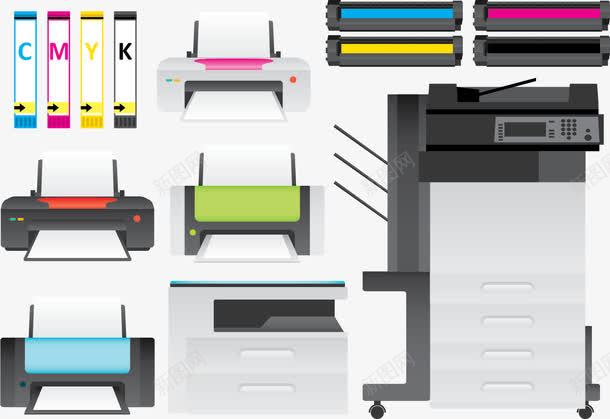 打印设备图标png_新图网 https://ixintu.com 办公 办公用品 办公电器 办公电子设备 办公设备 印刷机 复印 打印 打印机 打印机图标 打印设备 打印设备矢量图 打字复印 扫描 扫描仪