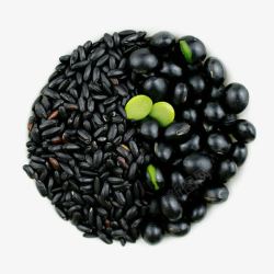 豆类作物黑色食物黑米高清图片