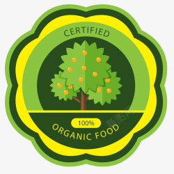 天然食品绿色安全有机植物标标签矢量图图标高清图片
