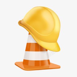 建筑施工安全黄色安全帽高清图片