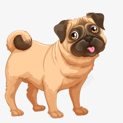 吐舌头的表情卡通宠物狗吐舌头高清图片