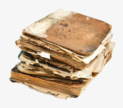 旧书棕色散掉堆起来的书实物高清图片