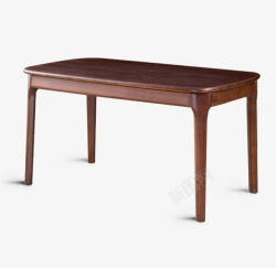 木制的腿简洁深木色餐桌高清图片