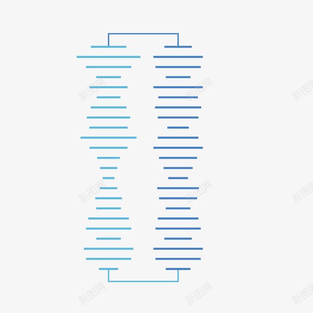 蓝色线段png免抠素材_新图网 https://ixintu.com 不一 声音 对比 测试 科技 线段 蓝色 起伏 长短