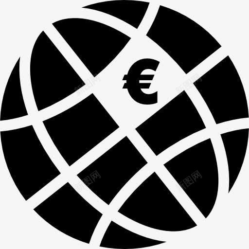 欧元符号世界电网图标png_新图网 https://ixintu.com 企业 地球图标 旋转 标志 欧元货币 电网 电网安全 象征地球 钱