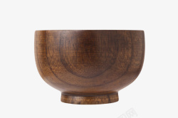 棕色容器加高空的木制碗实物素材