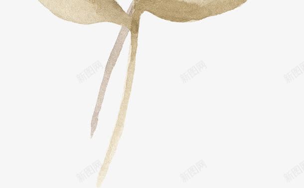 水墨棕色玫瑰花朵png免抠素材_新图网 https://ixintu.com 叶子 桔梗 棕色玫瑰 水墨 玫瑰花 美丽的 装饰