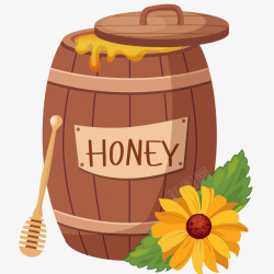 秋季膳食蜂蜜桶高清图片