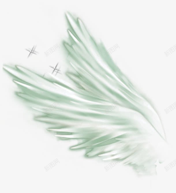 白色羽毛翅膀png免抠素材_新图网 https://ixintu.com 天使 天使的翅膀 天使羽翼 白色 翅膀