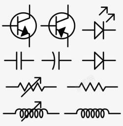 物理元件物理电路图标高清图片