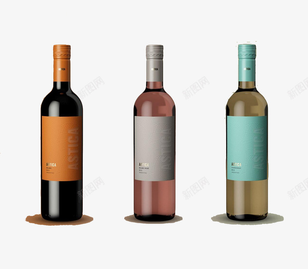 三色酒标示例png免抠素材_新图网 https://ixintu.com 简洁 纯色 装饰 酒标设计